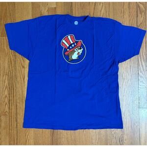 Buc-ees Men's "Freedom‎ Ringing" USA Patriotic Blue T-Shirt Size 3XL- EUC